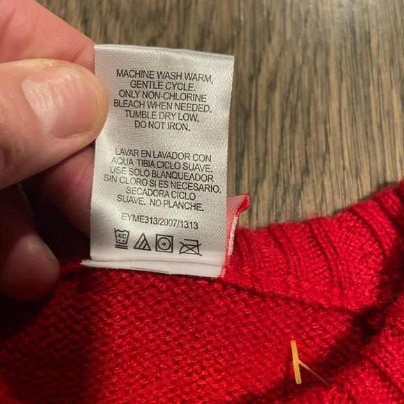 Disney Holiday Sweater Minnie Mickey, Baby Girl’s 18 mo. - Picture 4 of 5